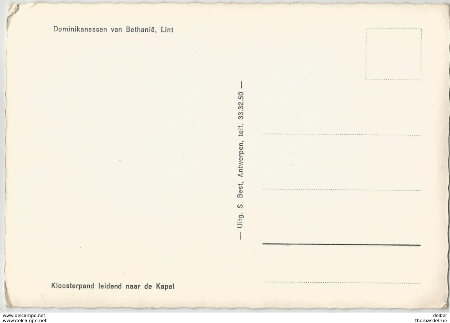 6Rm-376: Dominikanessen Van Bethanië, LINT  Kloosterpand Leidend Naar De Kapel - Lint