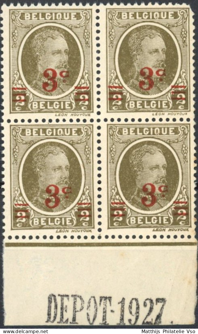 [** TB] N° 245, Bloc De 4 - DEPOT 1927 - 1922-1927 Houyoux