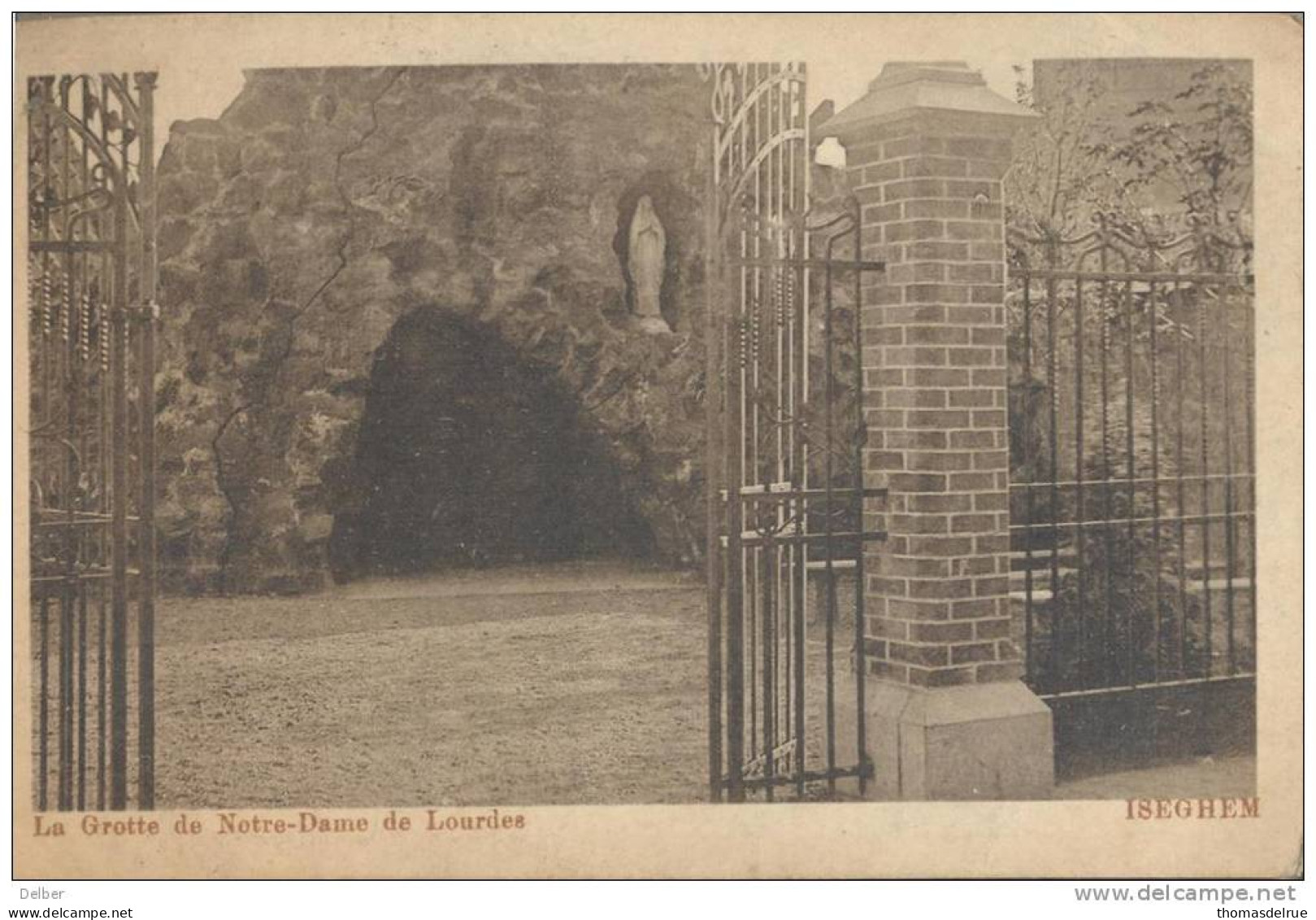 _ik412: La Grotte De  Notre-Dame De Lourdes  ISEGHEM: 3x N° 137: B ISEGHEM B 1921 - Izegem