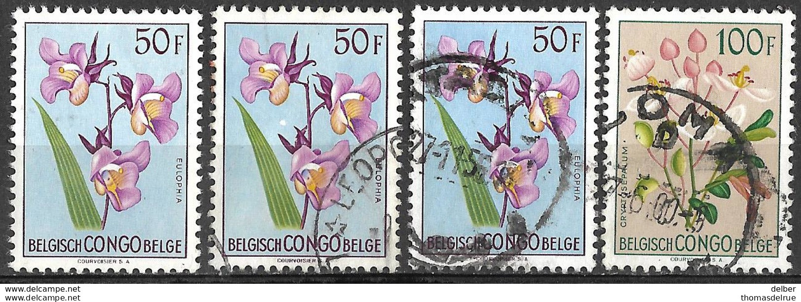8Bc-966: 4 Zegels: N°322 Postfris  + 322 + 322 + 323 Gestempeld... - Unused Stamps