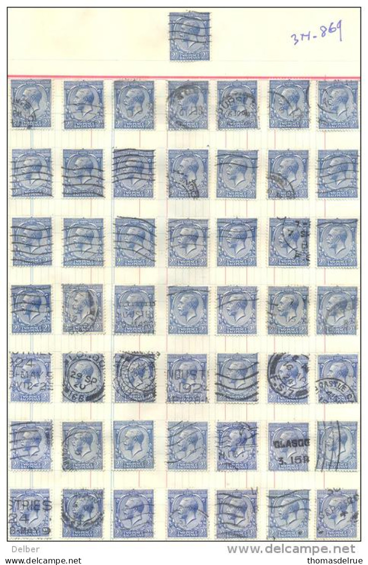 3n-869: 50 Double Stamps - Timbres Doubles:  2½ P - Non Classés