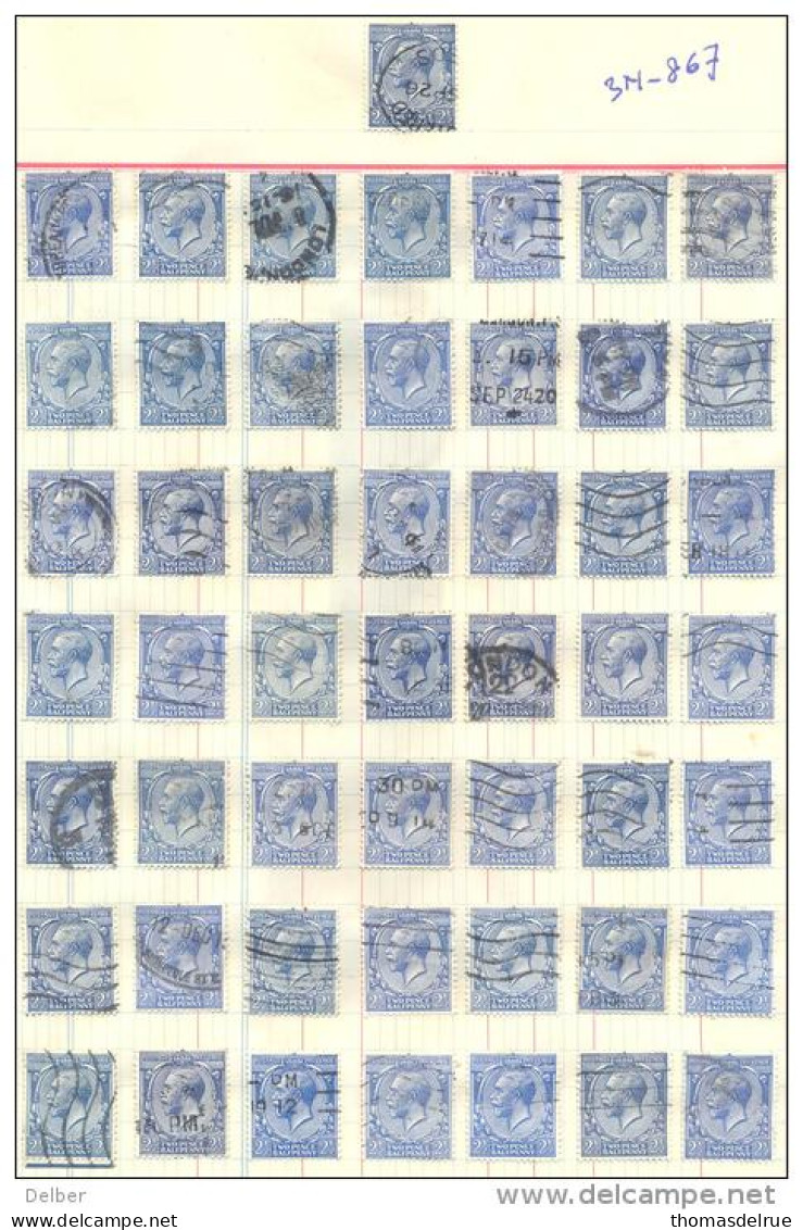 3n-867: 50 Double Stamps - Timbres Doubles:  2½ P - Ohne Zuordnung