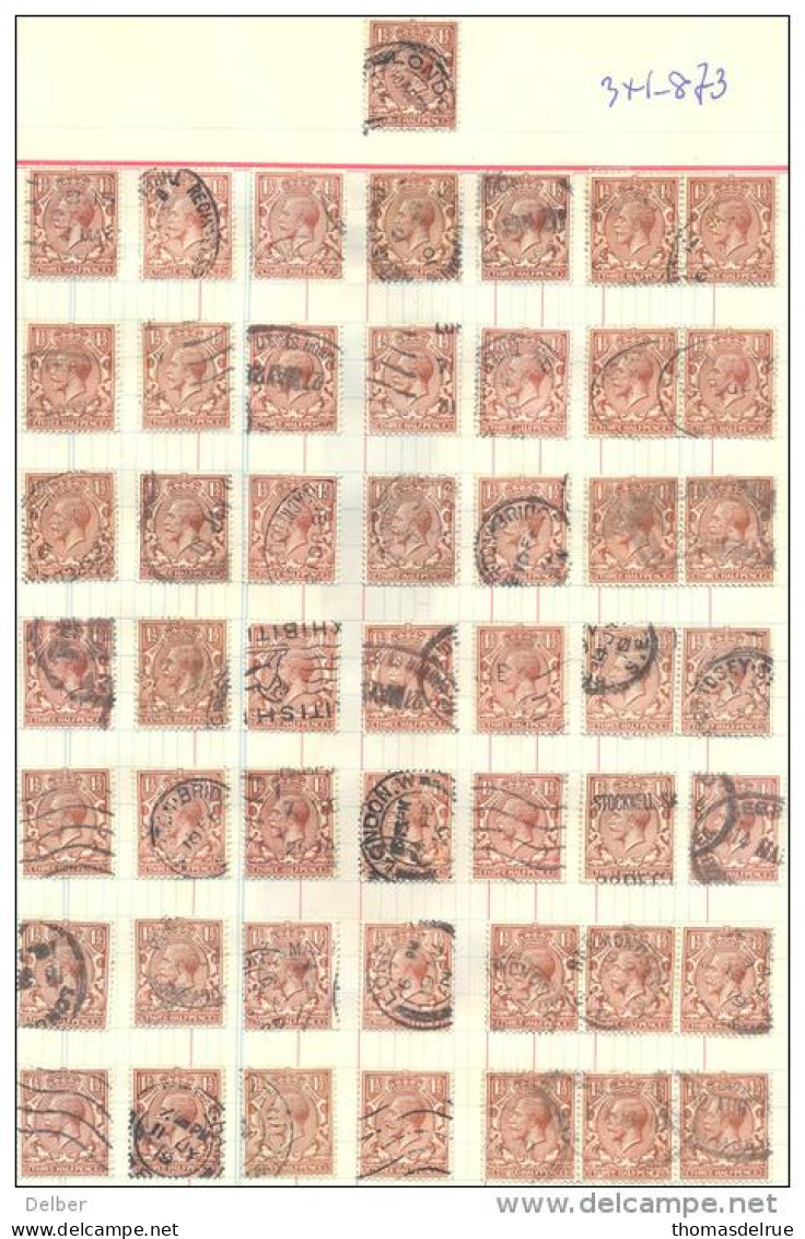 3n-873: 50 Double Stamps - Timbres Doubles:  1½ P - Zonder Classificatie