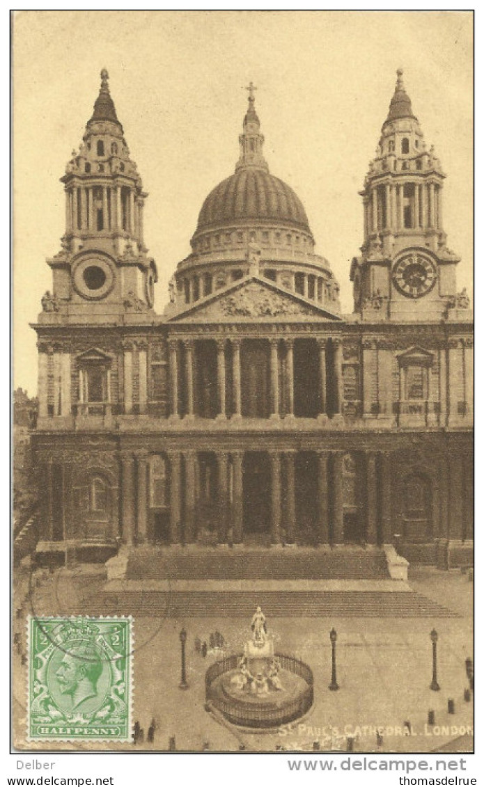 _5pk-816: ST PAUL's CATHEDRAL LONDON..+ ½p1929 > Anvers - St. Paul's Cathedral