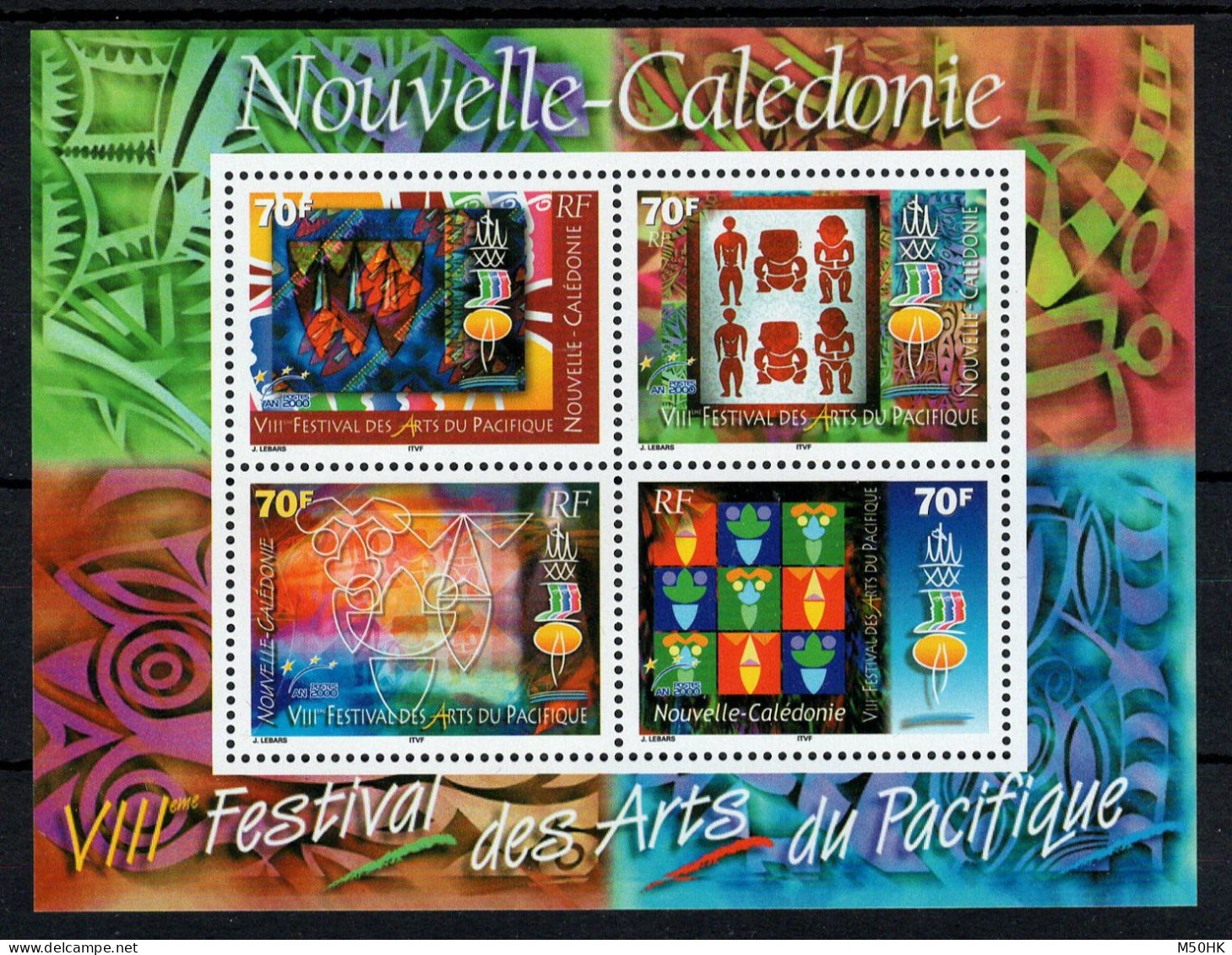 Nouvelle Caledonie - YV BF 24 N** MNH Luxe , Festival Des Arts Du Pacifique - Hojas Y Bloques