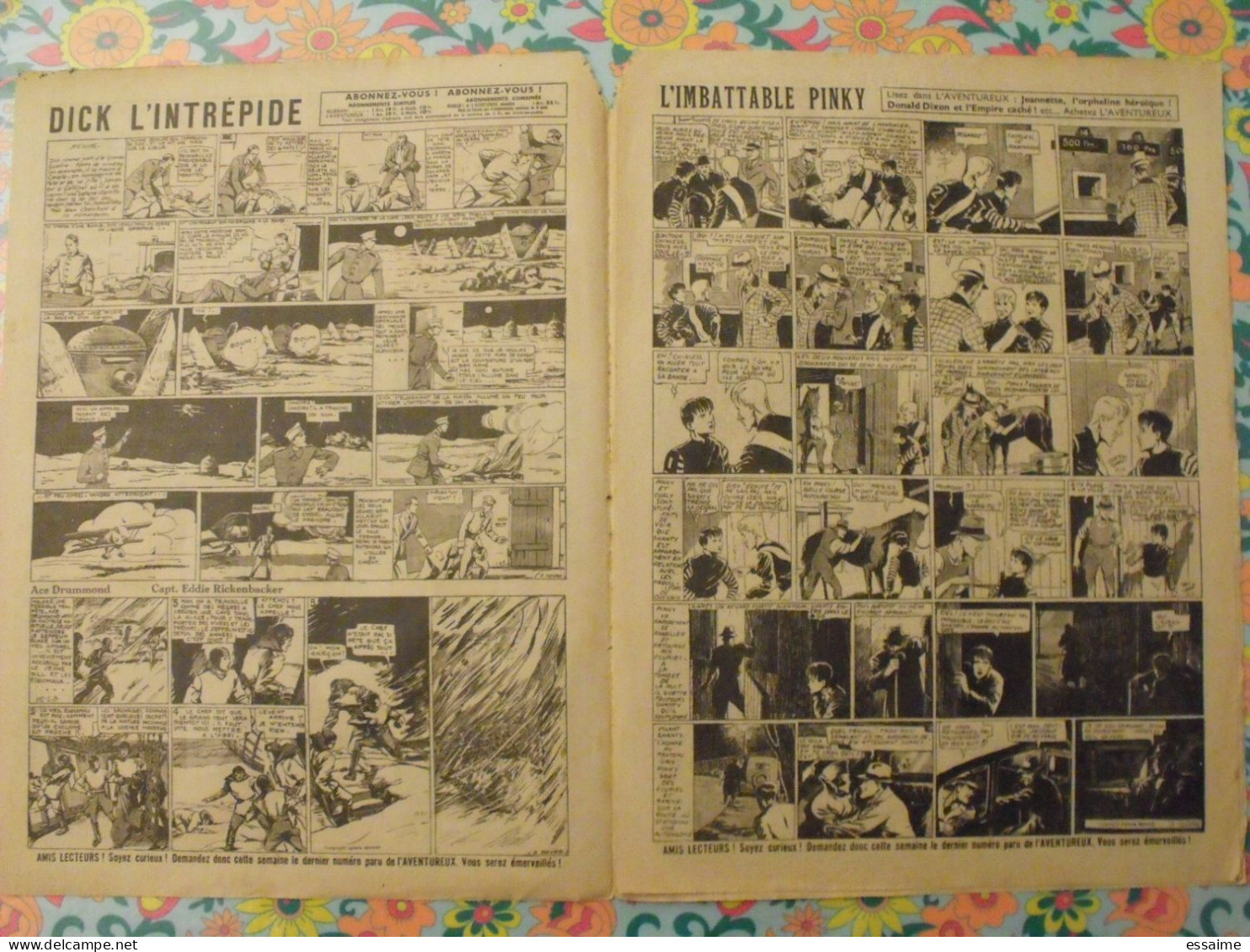 5 n° de Hurrah ! de 1937. Brick Bradford, dick l'intrépide, le roi de la police montée, gordon. A redécouvrir