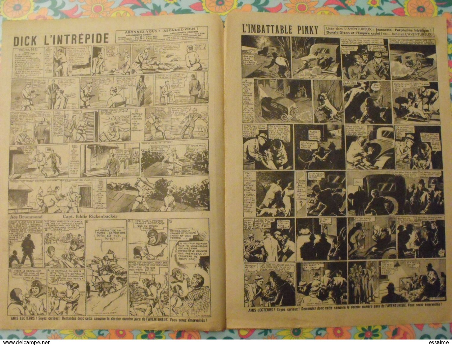 5 n° de Hurrah ! de 1937. Brick Bradford, dick l'intrépide, le roi de la police montée, gordon. A redécouvrir