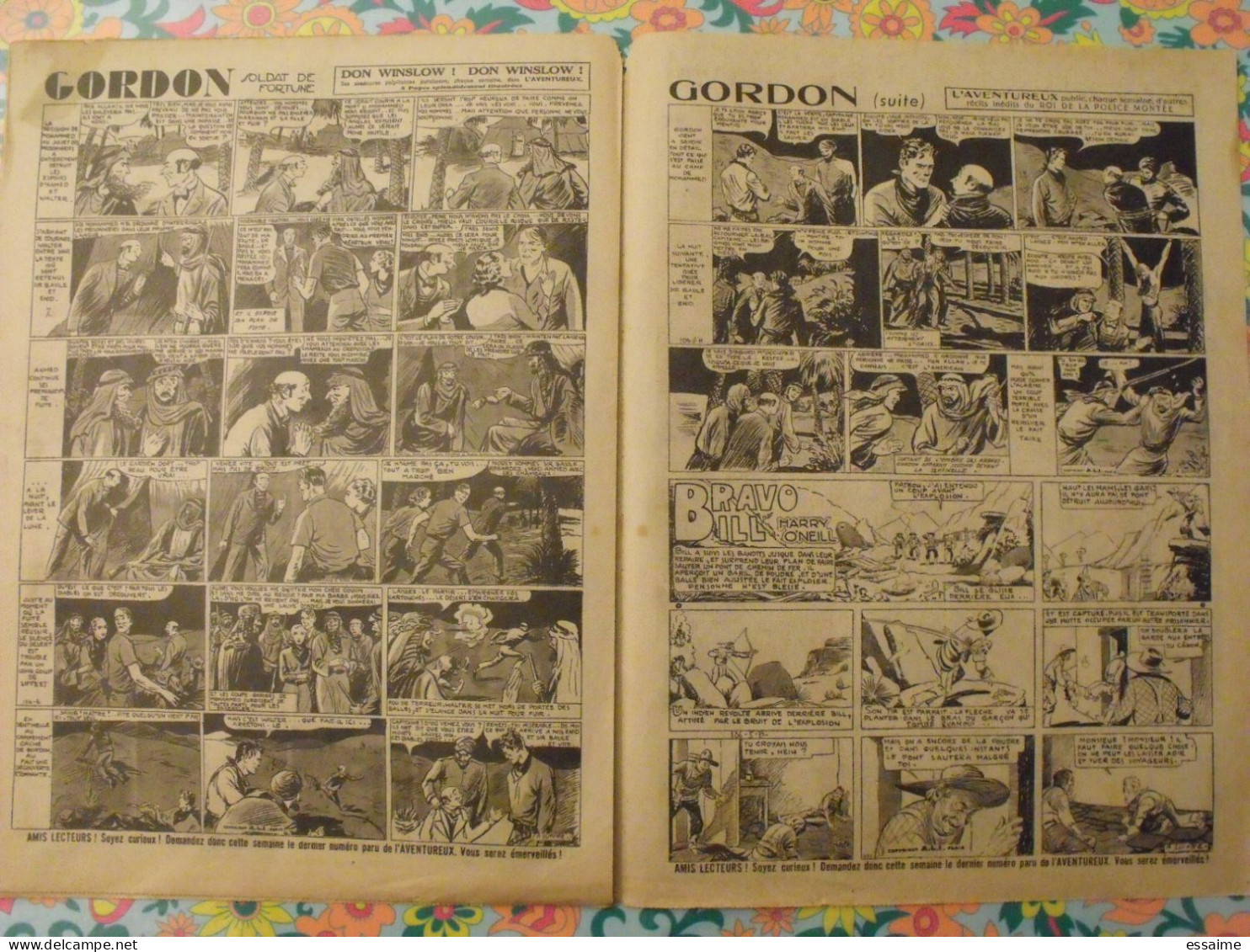 5 n° de Hurrah ! de 1937. Brick Bradford, dick l'intrépide, le roi de la police montée, gordon. A redécouvrir