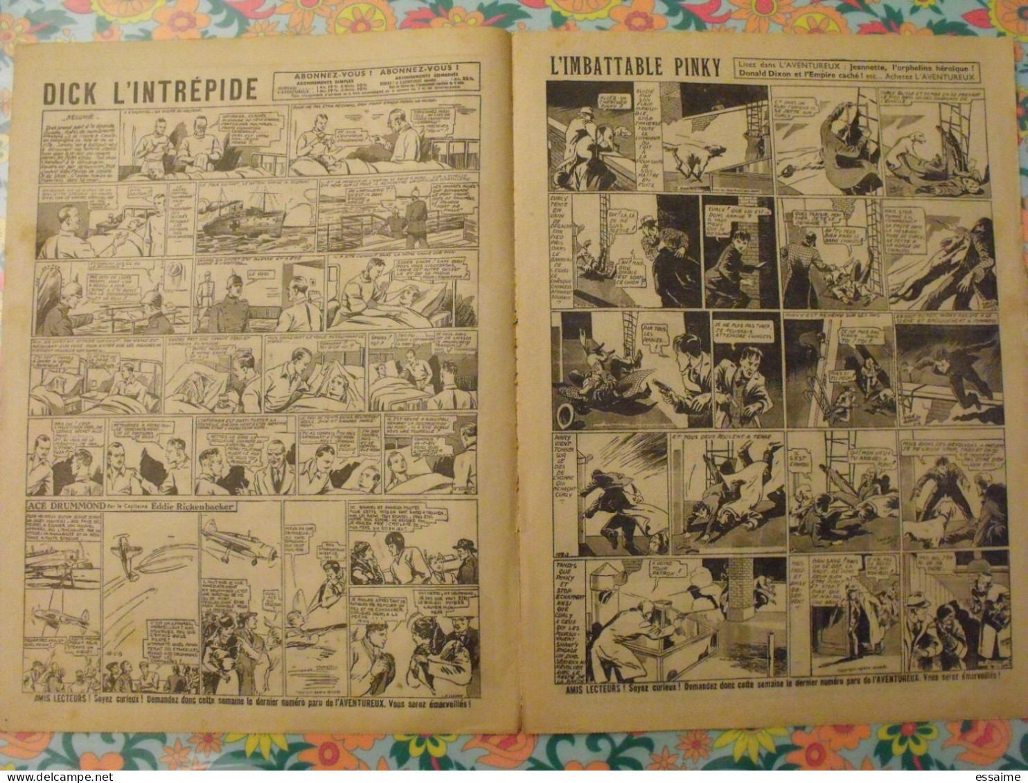 5 n° de Hurrah ! de 1937. Brick Bradford, dick l'intrépide, le roi de la police montée, gordon. A redécouvrir