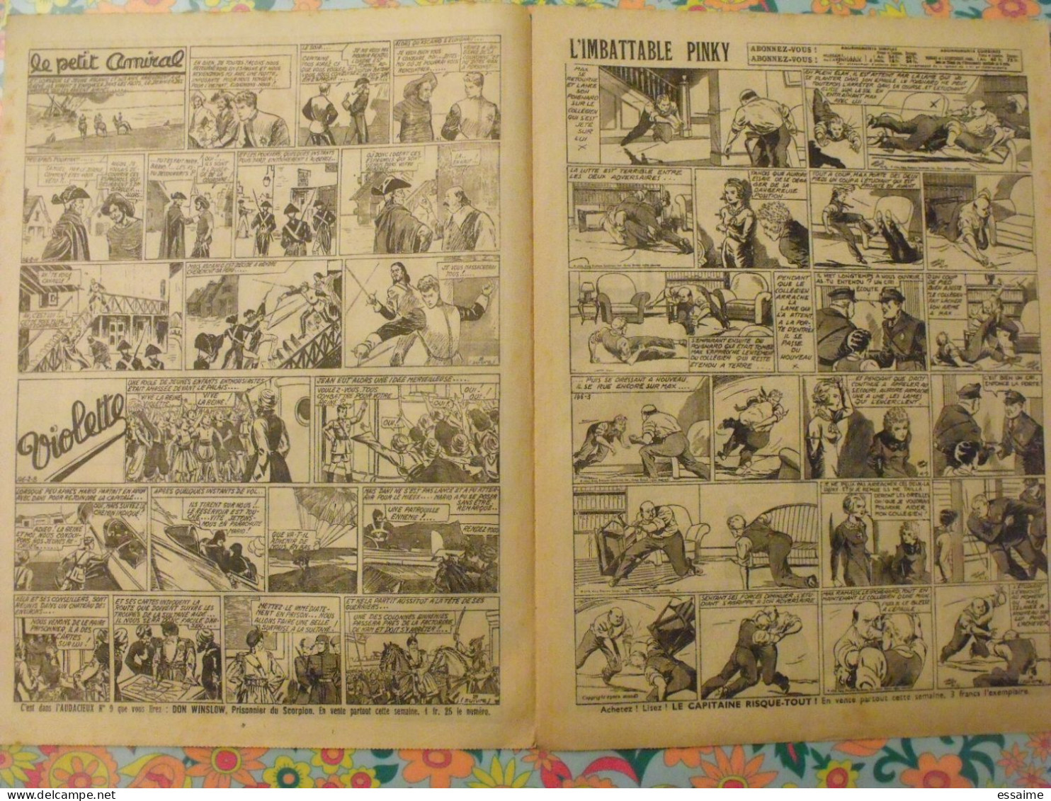 5 n° de Hurrah ! de 1938. Brick Bradford, dick l'intrépide, le roi de la police montée, gordon. A redécouvrir