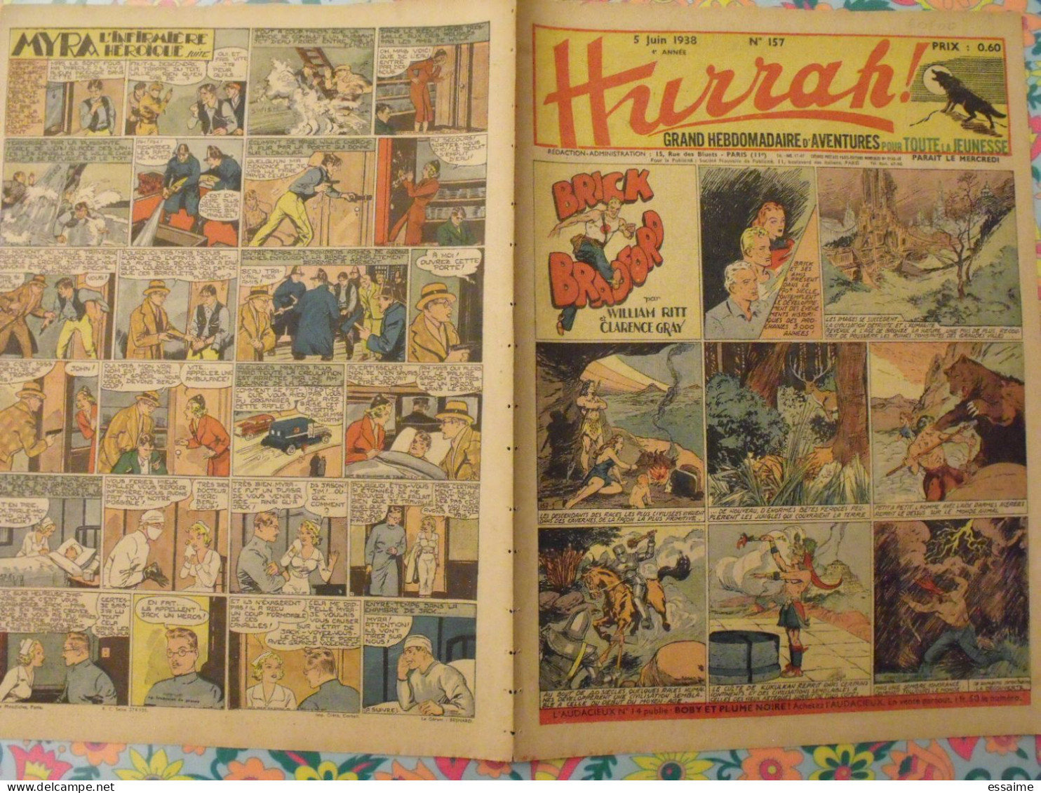 5 N° De Hurrah ! De 1938. Brick Bradford, Dick L'intrépide, Le Roi De La Police Montée, Gordon. A Redécouvrir - Hurrah