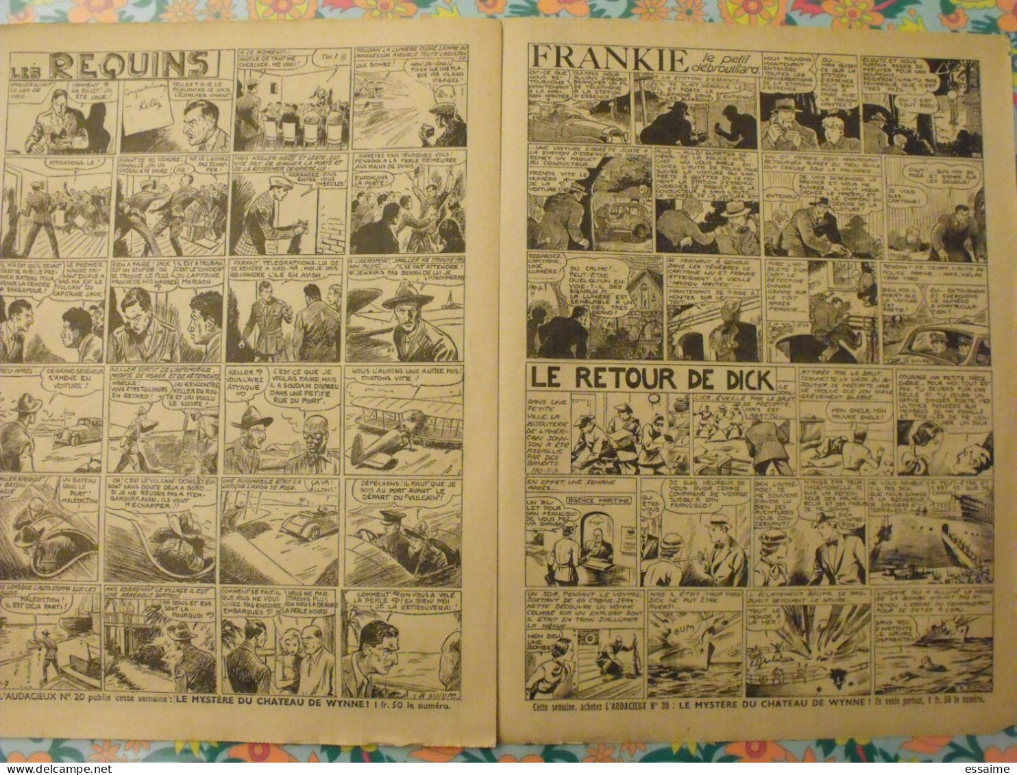 5 n° de Hurrah ! de 1938. Brick Bradford, dick l'intrépide, le roi de la police montée, gordon. A redécouvrir