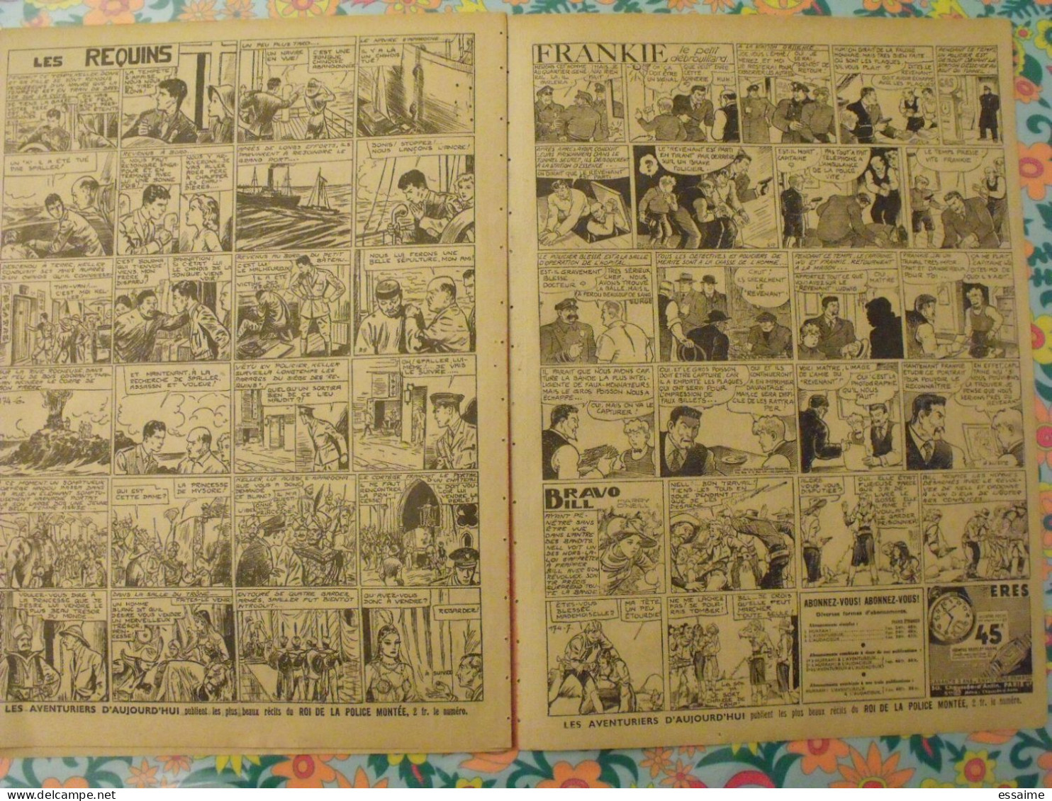 5 n° de Hurrah ! de 1938. Brick Bradford, dick l'intrépide, le roi de la police montée, gordon. A redécouvrir