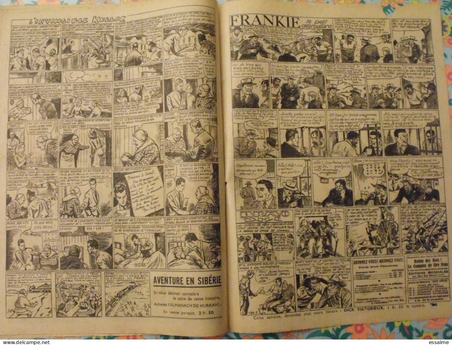 5 n° de Hurrah ! de 1938. Brick Bradford, dick l'intrépide, le roi de la police montée, gordon. A redécouvrir