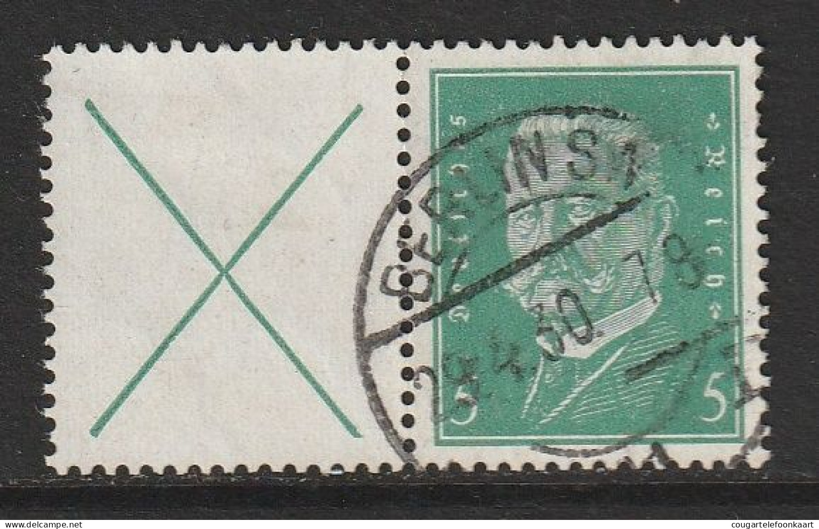 Reichspräsidenten 1928, Combinatie W 27.1, Gestempelt, 15€ Kat. - Carnets & Se-tenant