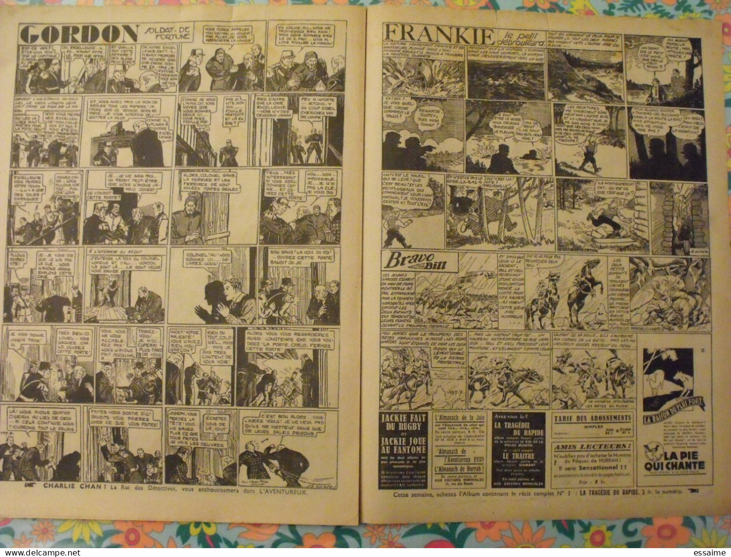 5 N° De Hurrah ! De 1939. Brick Bradford, Tarzan, Le Roi De La Police Montée, Gordon. A Redécouvrir - Hurrah