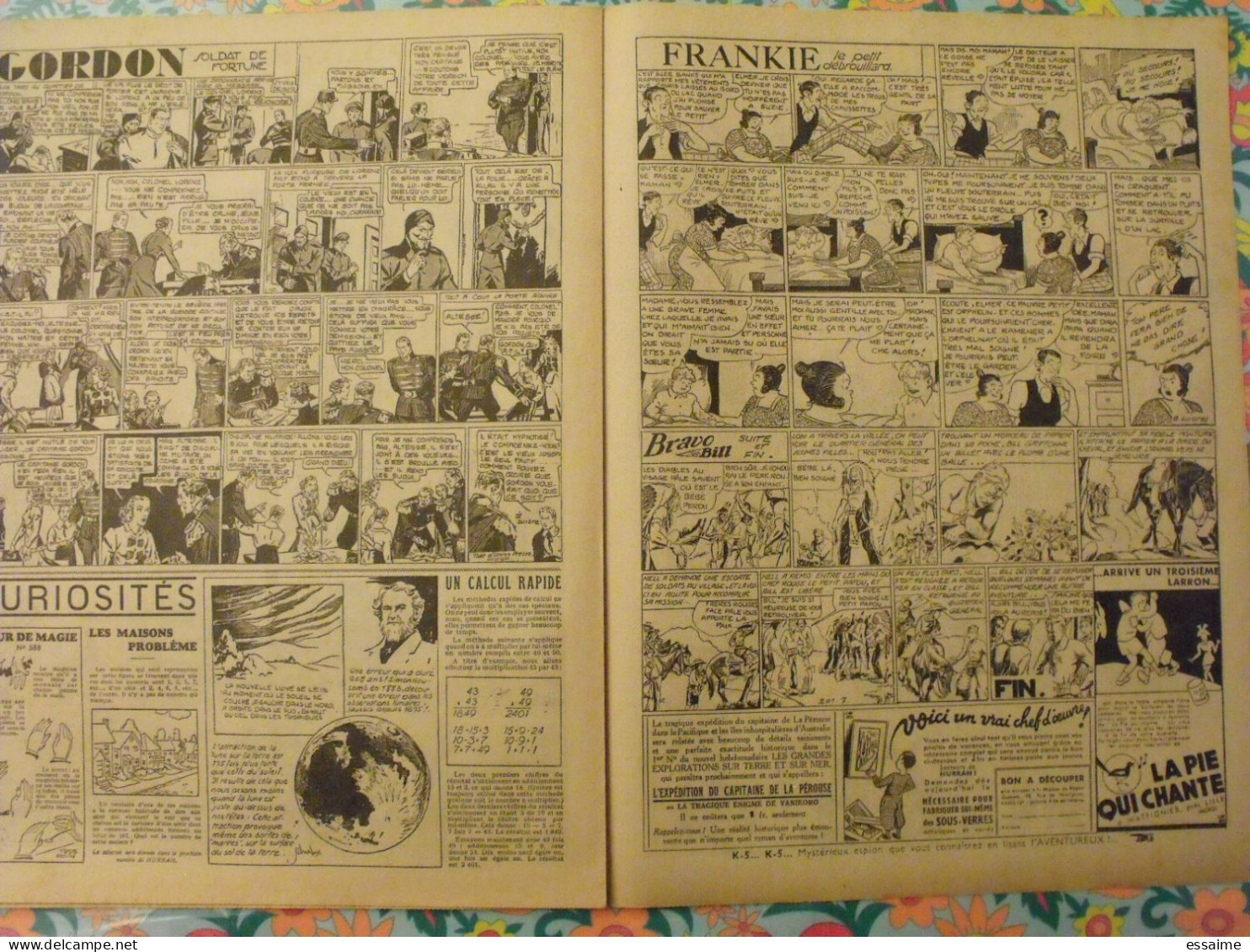 5 n° de Hurrah ! de 1939. Brick Bradford, Tarzan, le roi de la police montée, gordon. A redécouvrir