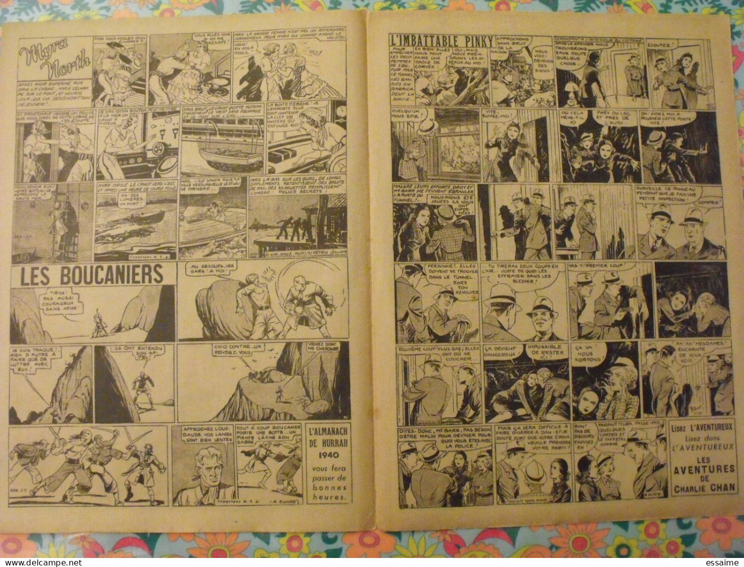 5 n° de Hurrah ! de 1939. Brick Bradford, Tarzan, le roi de la police montée, gordon. A redécouvrir