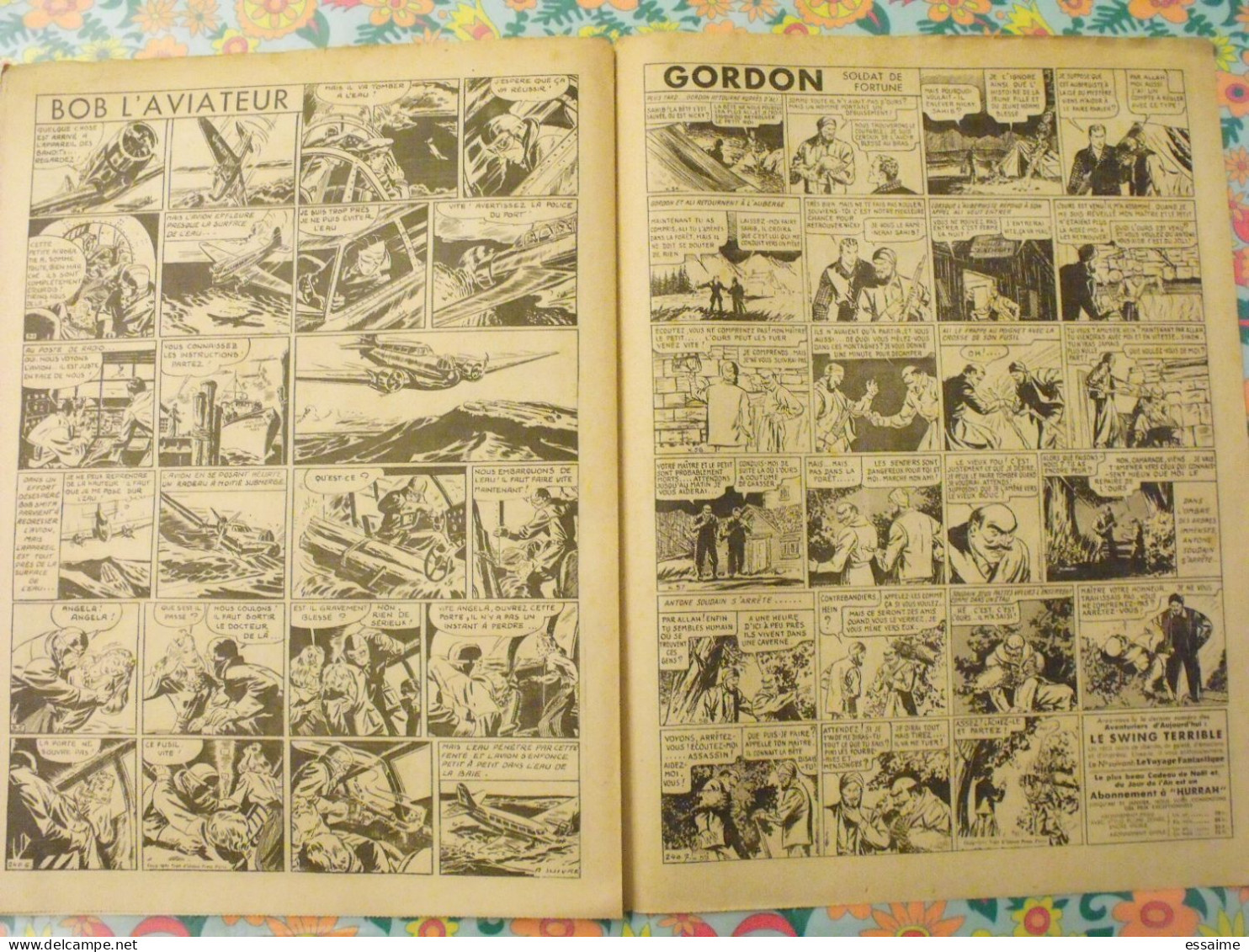 5 n° de Hurrah ! de 1939-40. Brick Bradford, Tarzan, le roi de la police montée, gordon. A redécouvrir