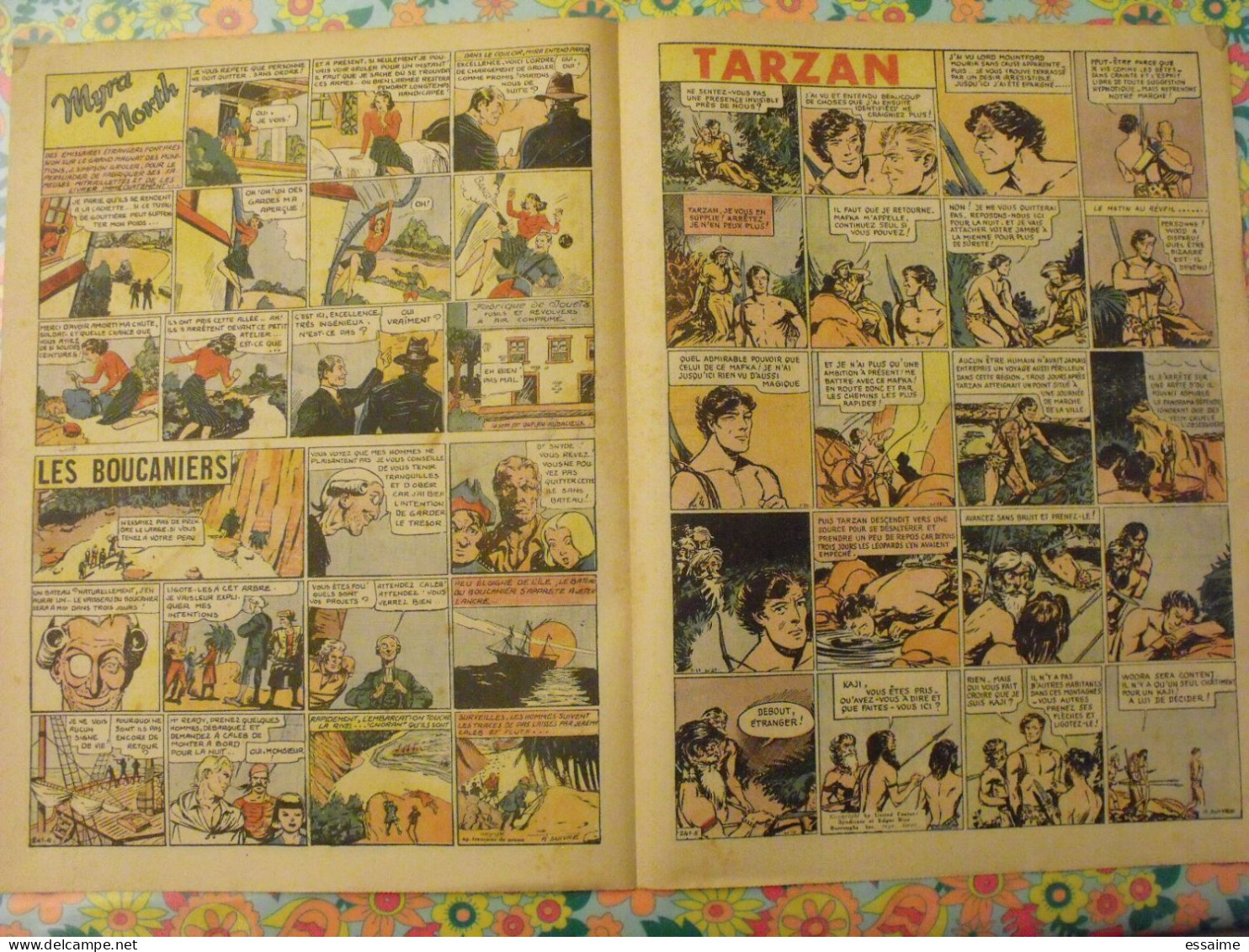 5 n° de Hurrah ! de 1939-40. Brick Bradford, Tarzan, le roi de la police montée, gordon. A redécouvrir