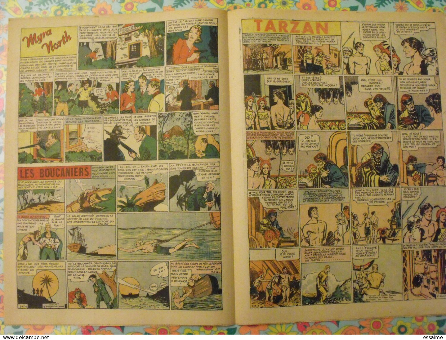 5 n° de Hurrah ! de 1939-40. Brick Bradford, Tarzan, le roi de la police montée, gordon. A redécouvrir