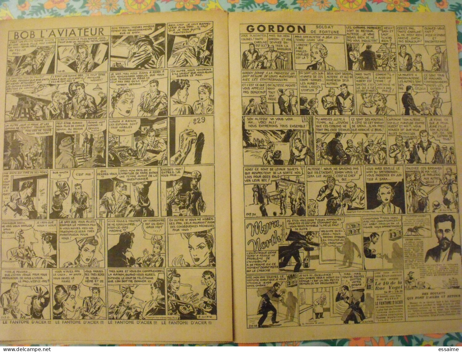 5 n° de Hurrah ! de 1940. Brick Bradford, Tarzan, le roi de la police montée, gordon. A redécouvrir