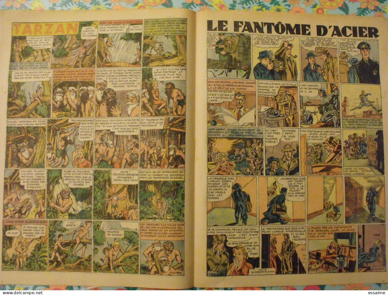 5 n° de Hurrah ! de 1940. Brick Bradford, Tarzan, le roi de la police montée, gordon. A redécouvrir