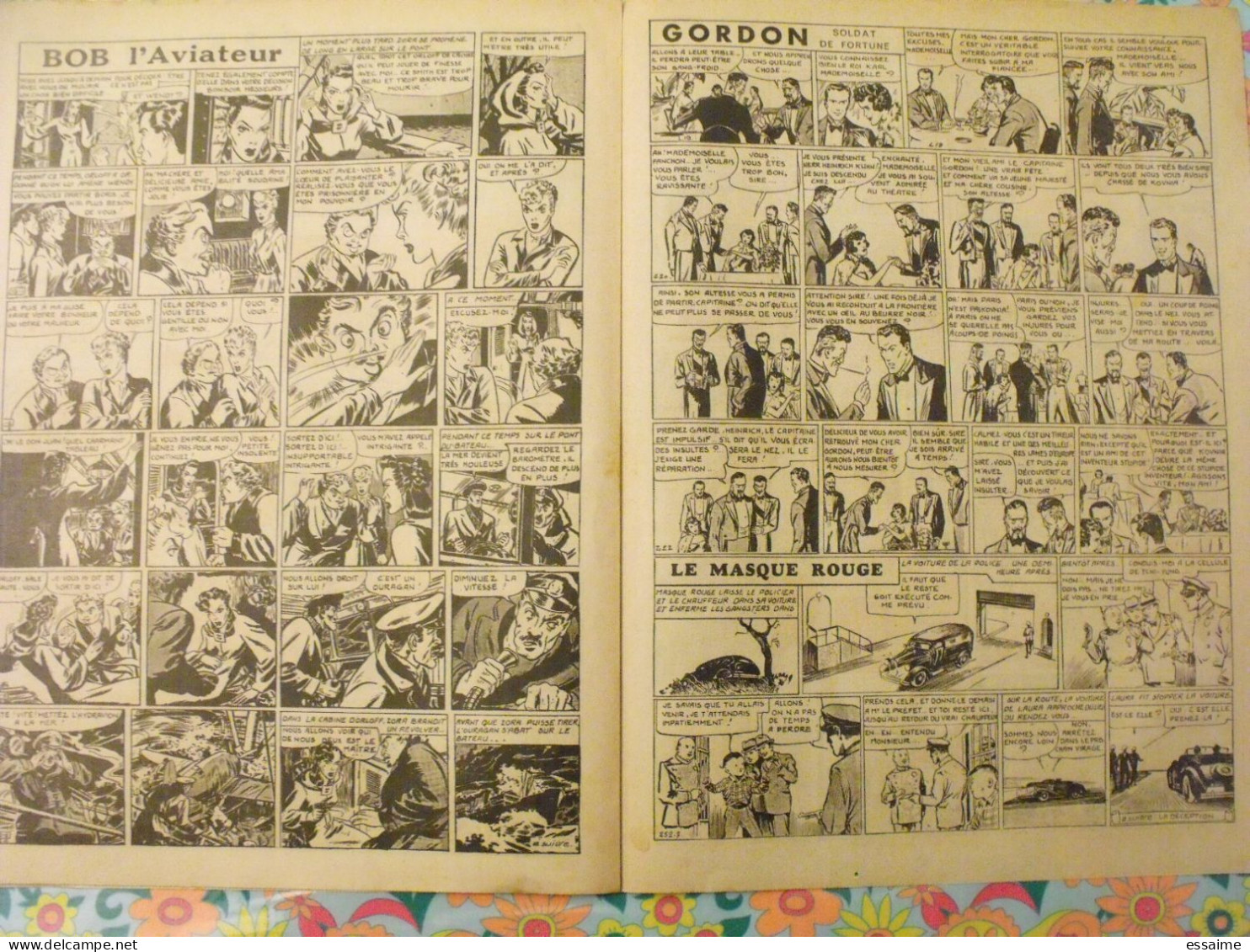 5 n° de Hurrah ! de 1940. Brick Bradford, Tarzan, le roi de la police montée, gordon. A redécouvrir