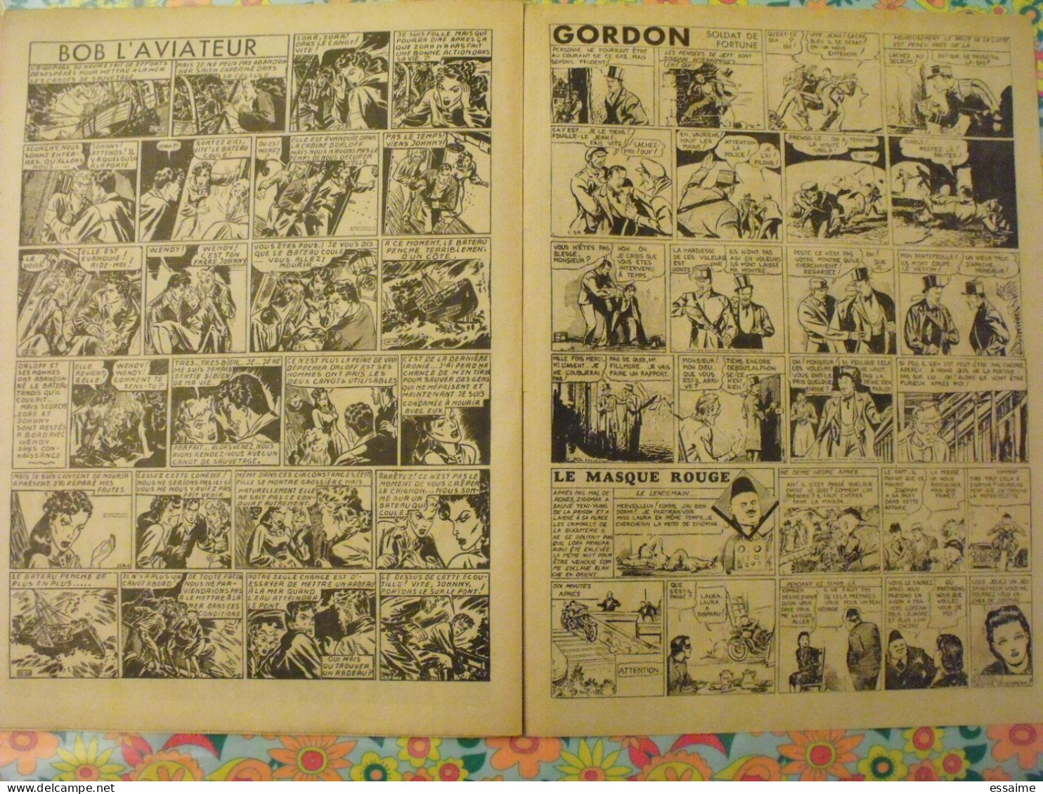 5 n° de Hurrah ! de 1940. Brick Bradford, Tarzan, le roi de la police montée, gordon. A redécouvrir