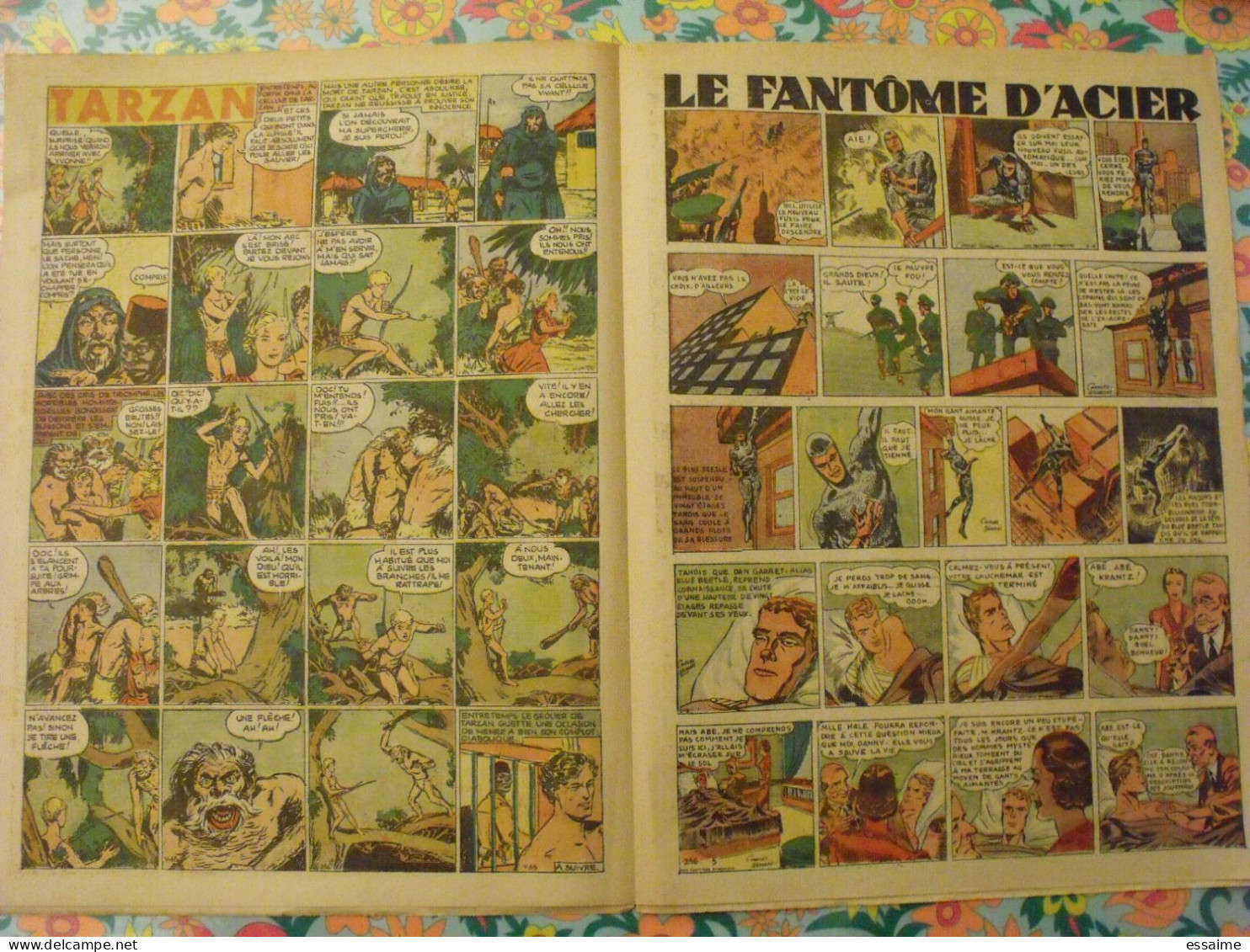 5 n° de Hurrah ! de 1940. Brick Bradford, Tarzan, le roi de la police montée, gordon. A redécouvrir