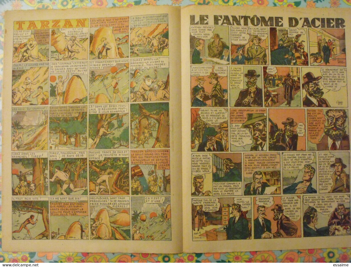 7 n° de Hurrah ! de 1940-41. Brick Bradford, Tarzan, le roi de la police montée, gordon. A redécouvrir