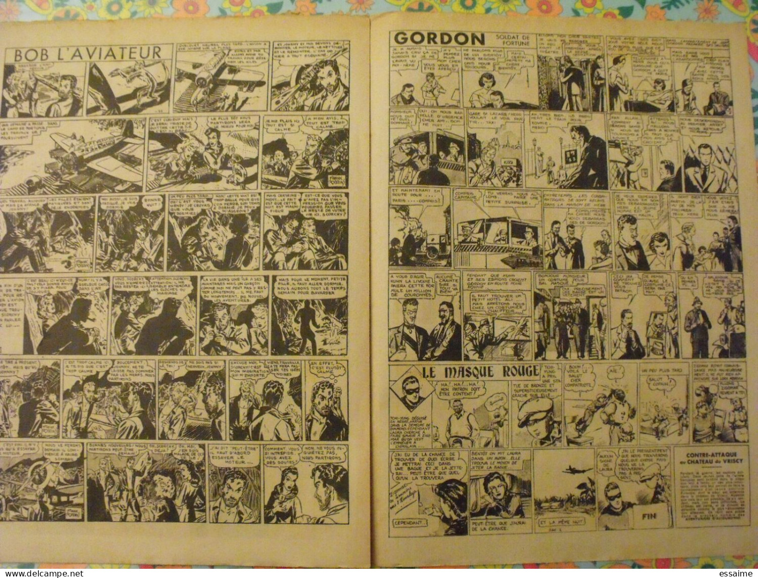 7 n° de Hurrah ! de 1940-41. Brick Bradford, Tarzan, le roi de la police montée, gordon. A redécouvrir