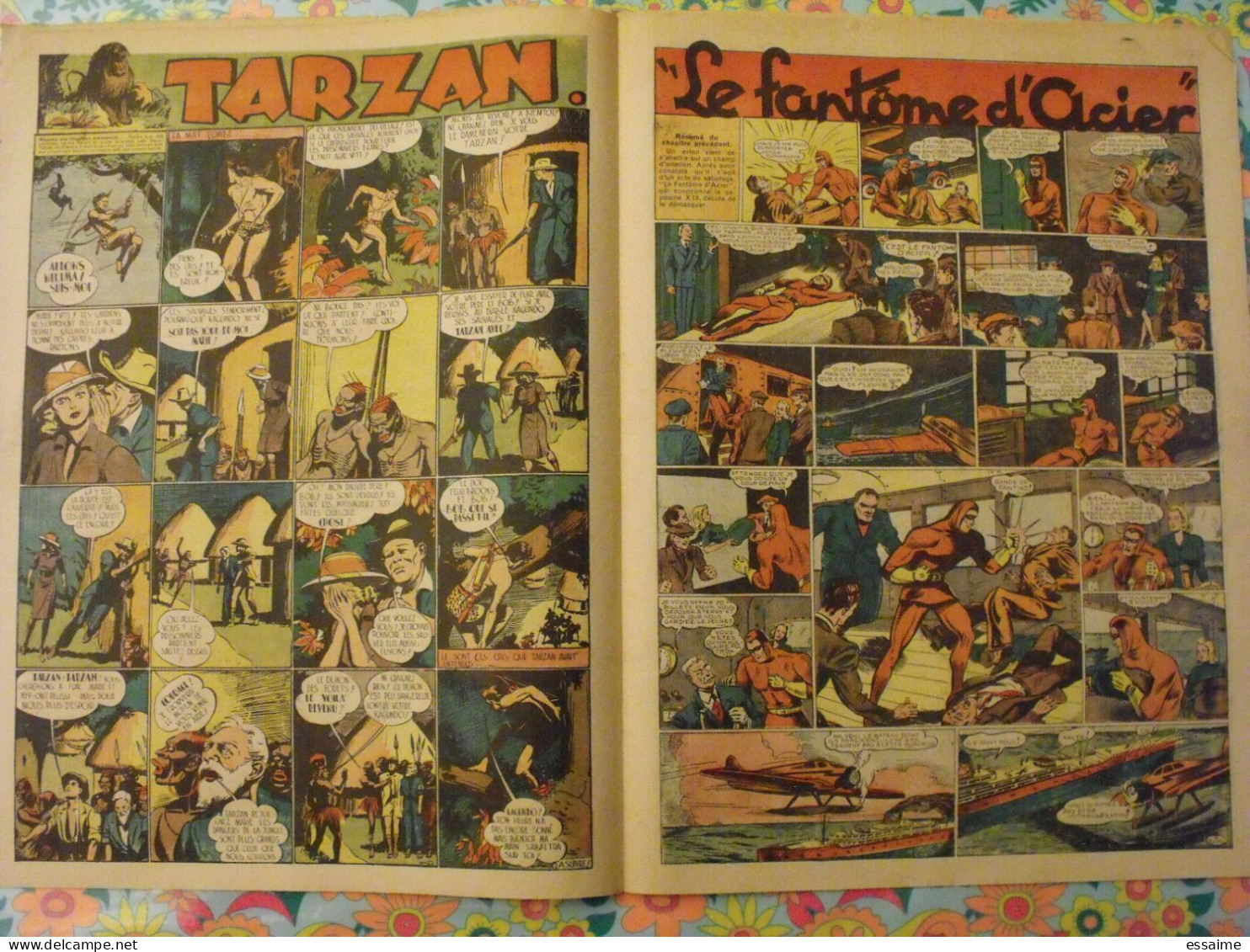 7 n° de Hurrah ! de 1940-41. Brick Bradford, Tarzan, le roi de la police montée, gordon. A redécouvrir