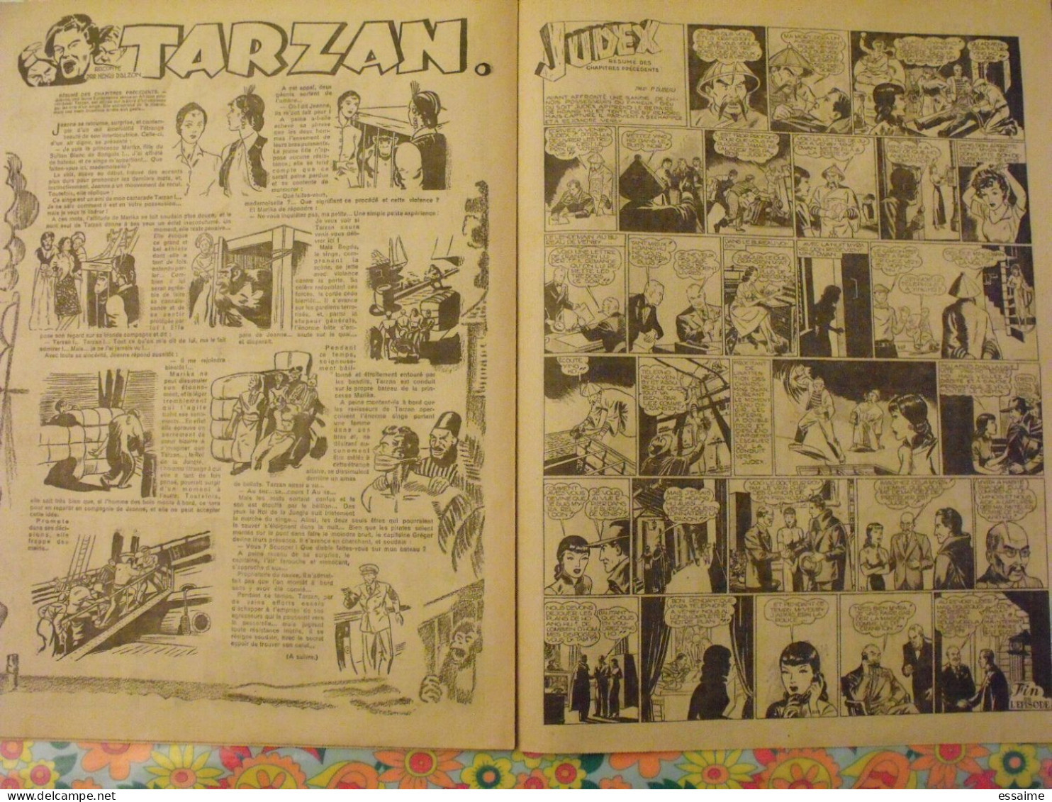 7 n° de Hurrah ! de 1940-41. Brick Bradford, Tarzan, le roi de la police montée, gordon. A redécouvrir