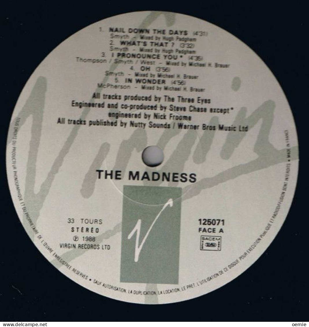 MADNESS  °  THE MADNESS - Autres - Musique Anglaise