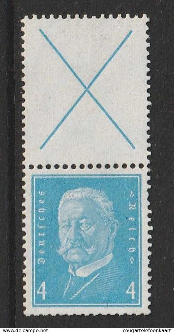 Reichspräsidenten 1932, Combinatie S 38, Ungebraucht, 36€ Kat. - Markenheftchen  & Se-tenant