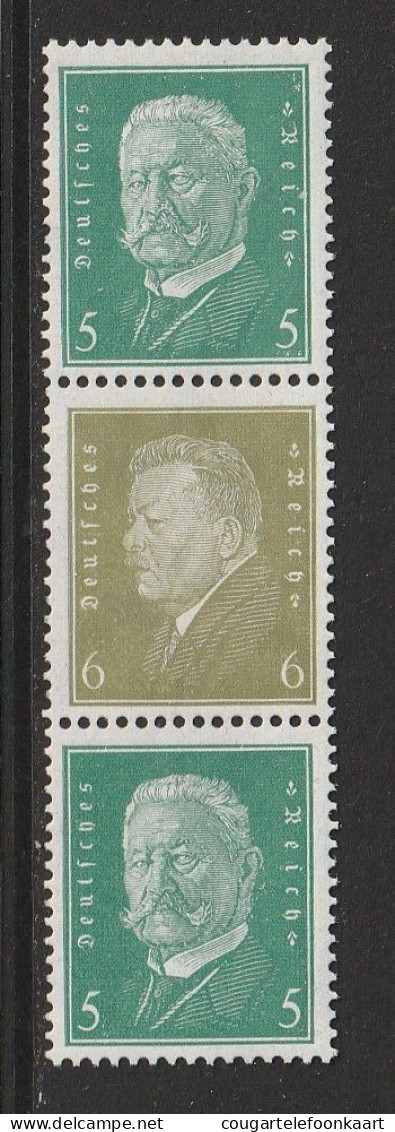 Reichspräsidenten 1932, Combinatie S 43, Postfrisch, 50€ Kat. - Booklets & Se-tenant