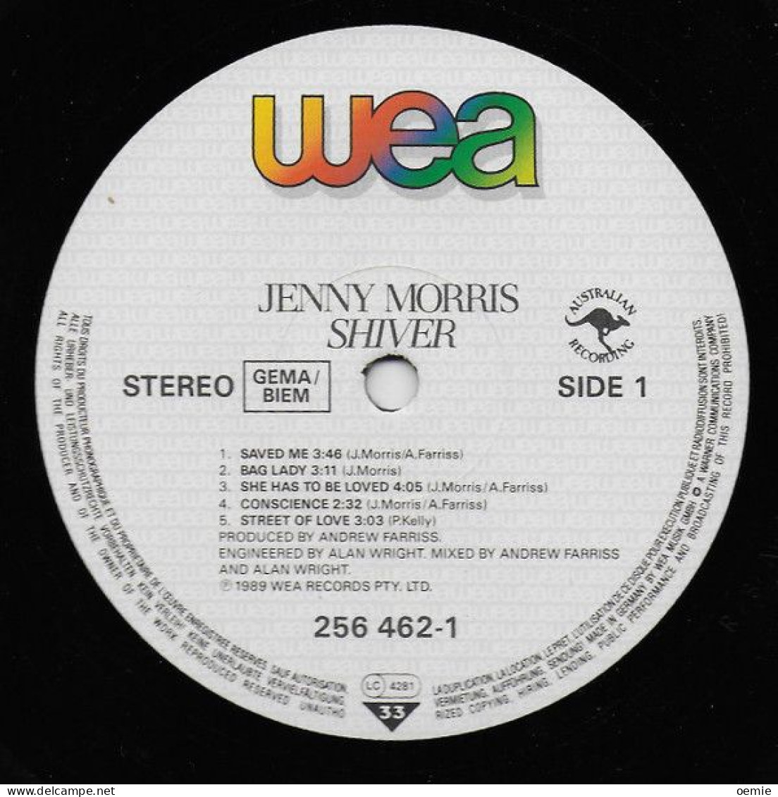 JENNY MORRIS   / SHIVER - Other - English Music