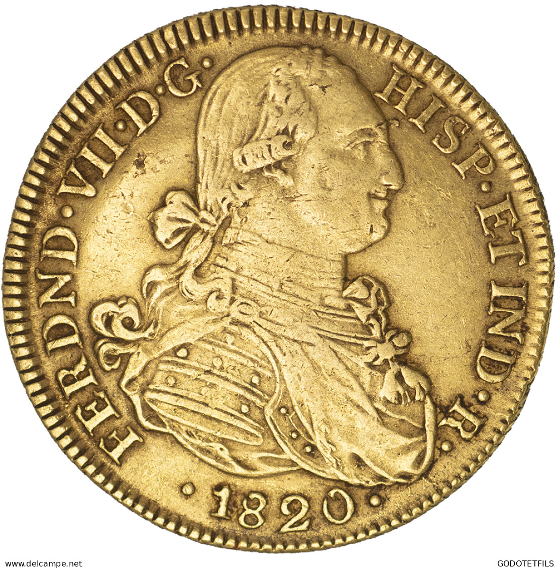 Ferdinand VII-8 Escudos 1820 Bogota - Sammlungen