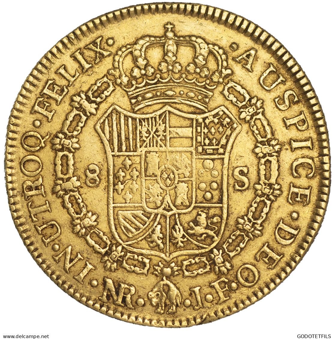 Ferdinand VII-8 Escudos 1820 Bogota - Verzamelingen