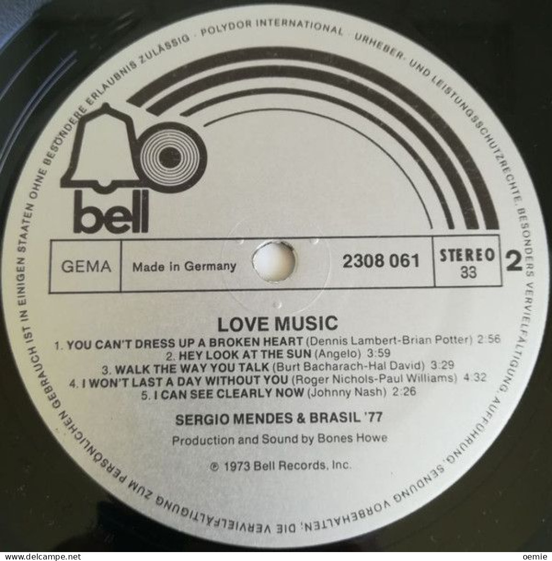 SERGIO MENDES  AND BRAZIL 77   /  LOVE MUSIC - Jazz