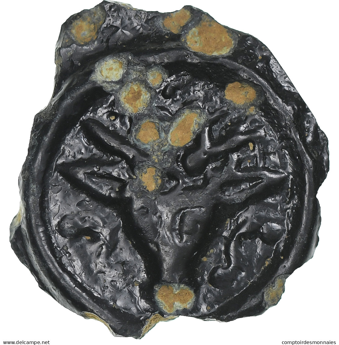 Rèmes, Potin Au Bucrane, 1st Century BC, TTB+, Bronze, Delestrée:221 - Celtic