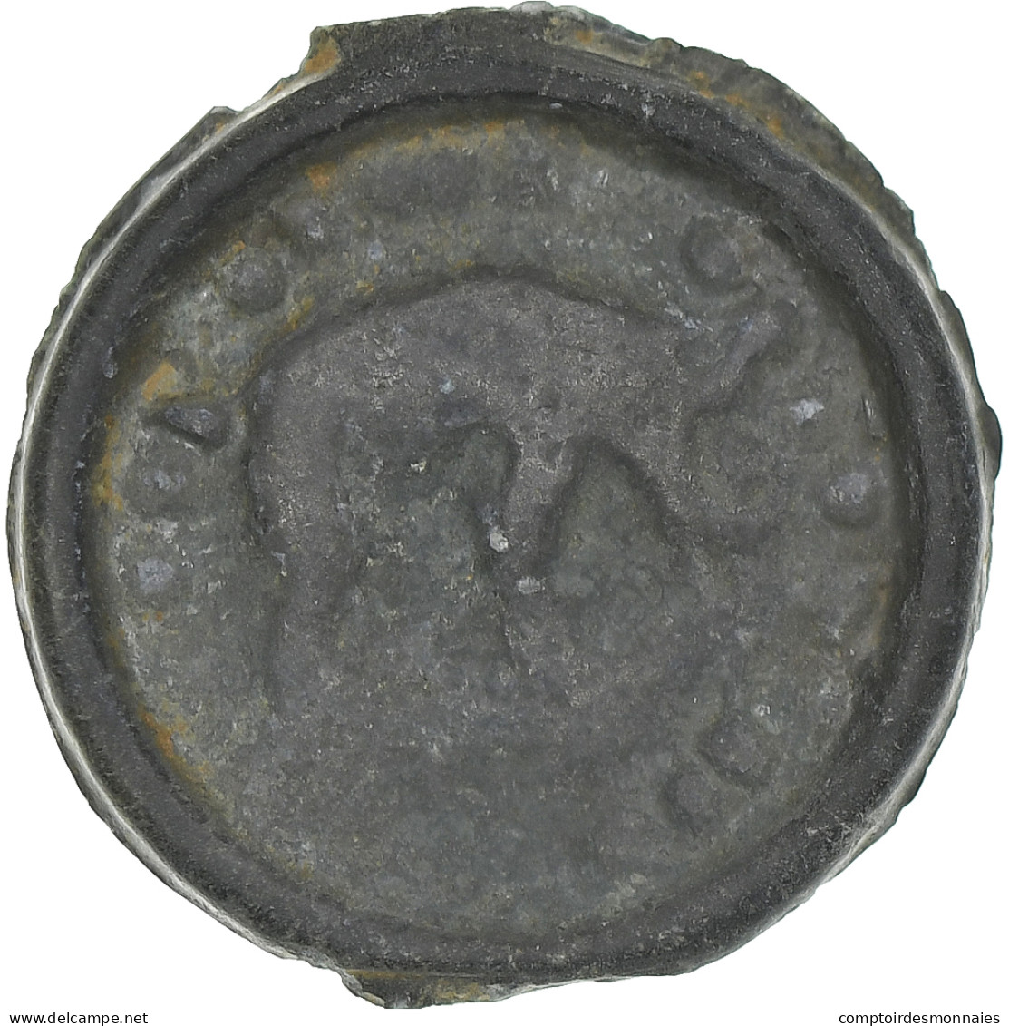 Rèmes, Potin Au Bucrane, 1st Century BC, TB+, Bronze, Delestrée:221 - Celtas