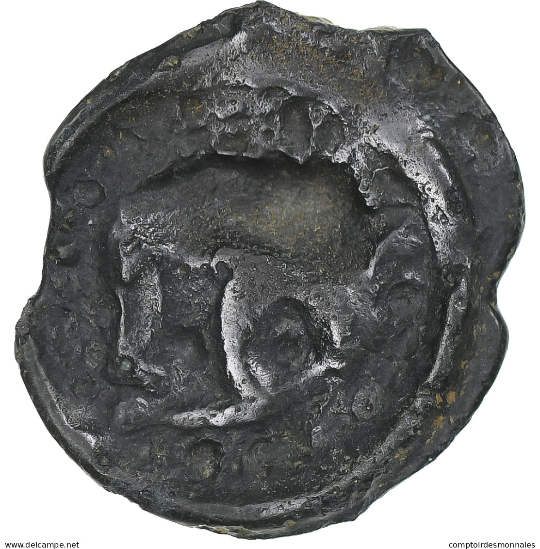 Rèmes, Potin Au Bucrane, 1st Century BC, TTB, Bronze, Delestrée:221 - Celtas