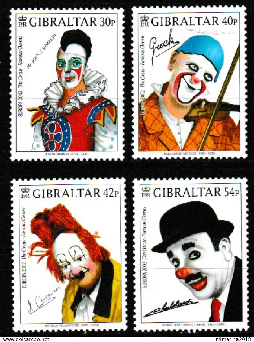 GIBRALTAR  2002  MNH  "CIRCUS  CLOWS" - Cirque
