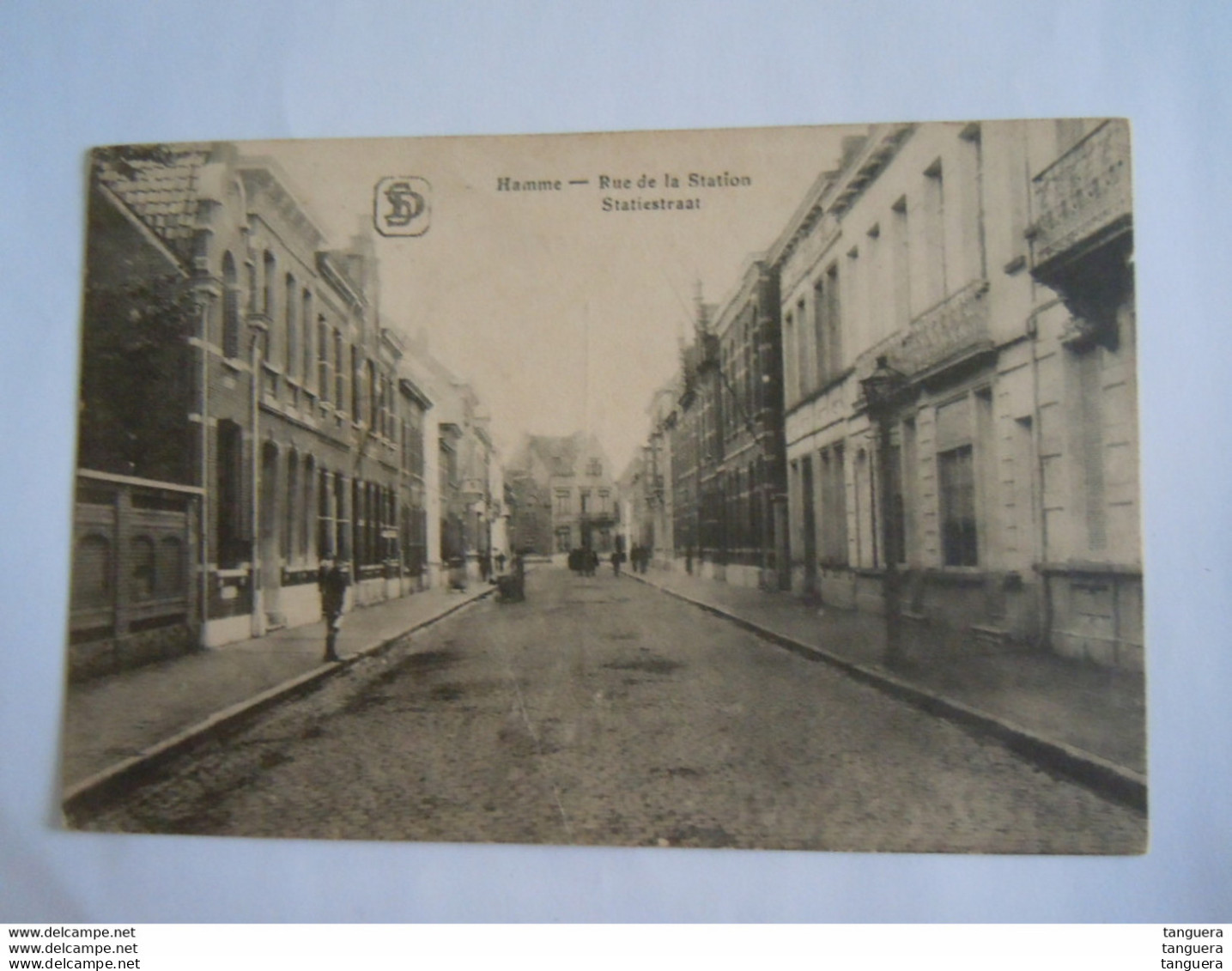 Hamme Rue De La Station Statiestraat Animée Gelopen 1920 Edit S.-D - Hamme