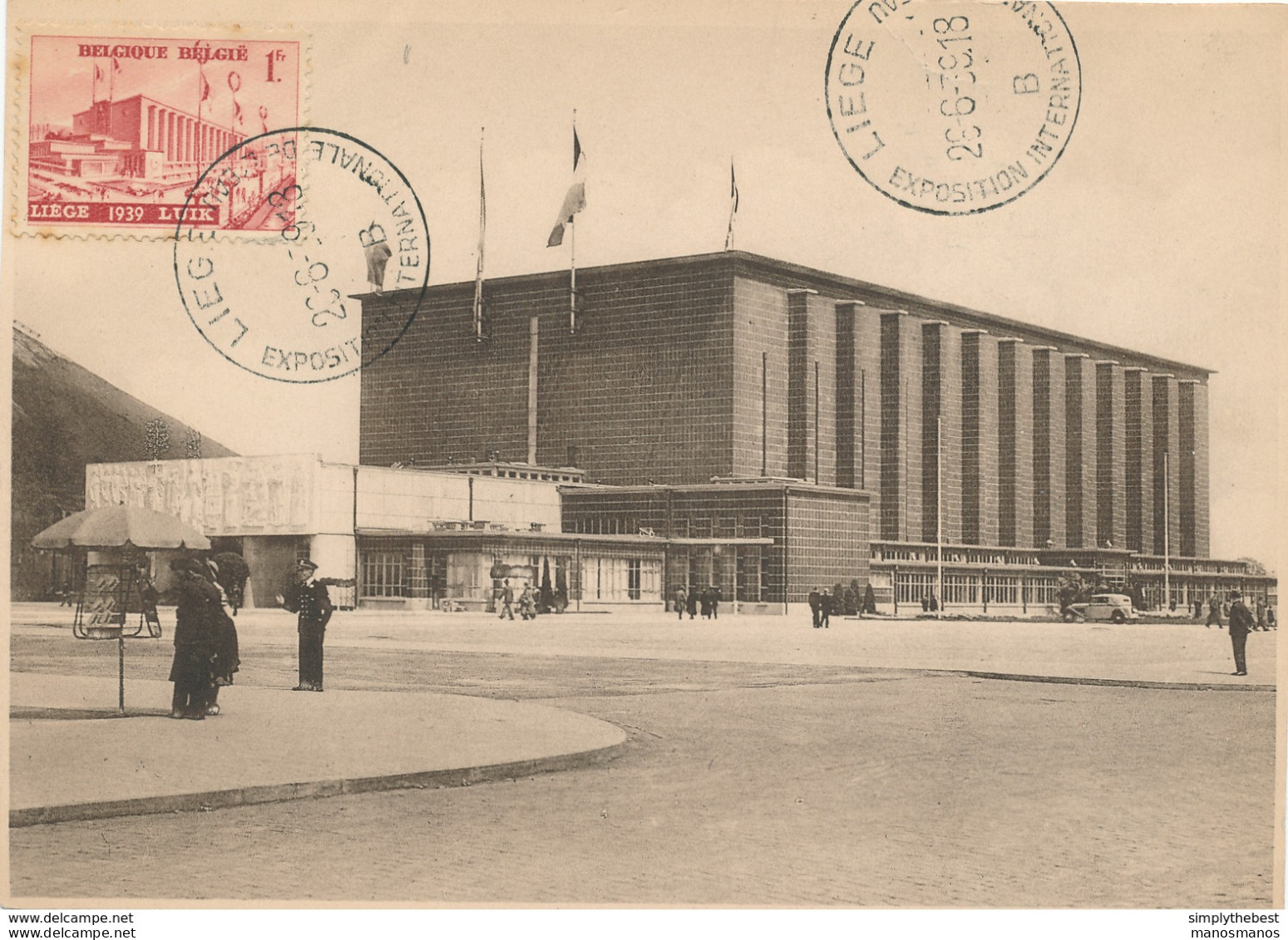 413/29 - TP 485 Sur Carte Maximum Exposition Internationale De L' Eau LIEGE 1939 - RARE Cachet Manuel - 1934-1951