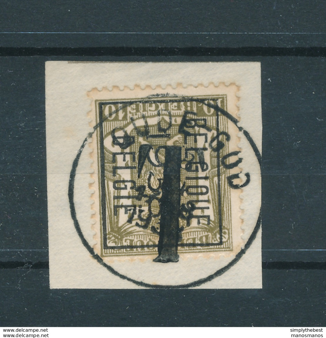 682/28 - Timbre PREO 1938 S/ Fragment - Utilisé à OUDE GOD Comme Timbre-Taxe - EMPLOI PEU COURANT - Typos 1936-51 (Petit Sceau)