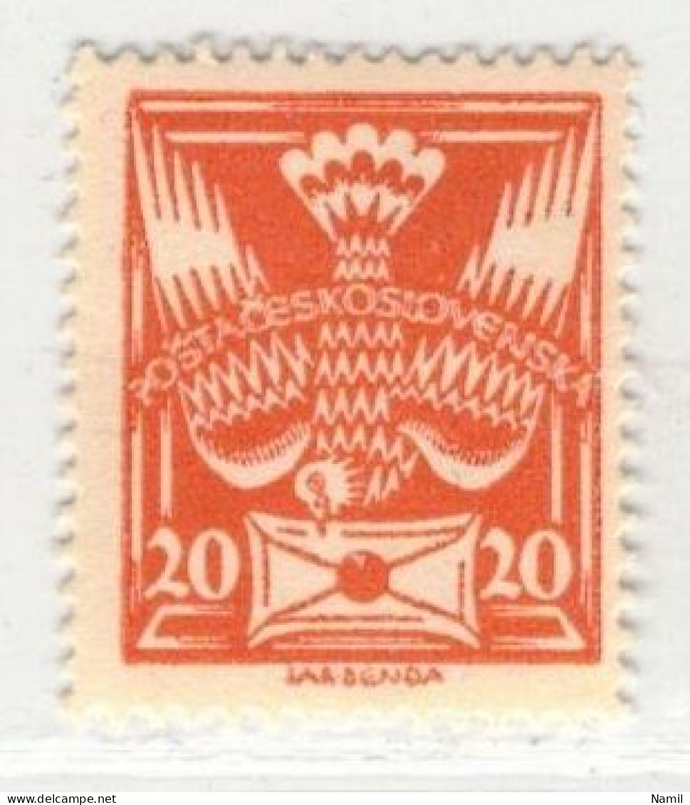 Tchécoslovaquie 1920 Mi 167 (Yv 161 Type Pigeon), (MH)* Trace De Charniere, Type I - Unused Stamps