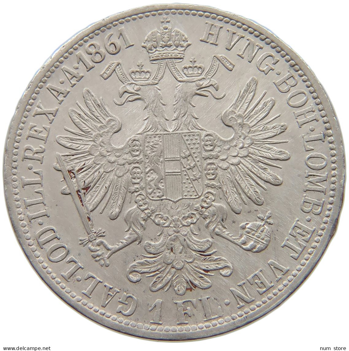 HAUS HABSBURG GULDEN 1861 A FRANZ JOSEPH I. 1848-1916 #MA 022182 - Oostenrijk